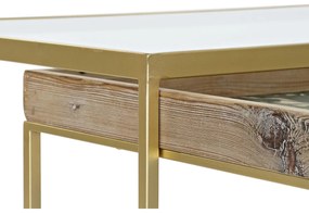 Τραπεζάκι Καφέ DKD Home Decor Χρυσό Φυσικό 90 x 60 x 45 cm
