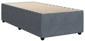 vidaXL Κρεβάτι Boxspring με Στρώμα Σκούρο Γκρι 80x200 εκ. Βελούδινο