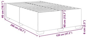 Σκελετός Κρεβατιού Χωρίς Στρώμα Πράσινο 120x200εκ. Βελούδινο - Πράσινο