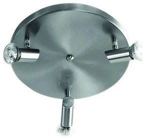 Σποτ Φωτιστικό Οροφής 3XGU10 μεταλλικό 9075-3Φ Inlight-9075-3Φ-Νίκελ Ματ-Νίκελ Ματ 9075-3Φ-Νίκελ Ματ