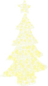 vidaXL Χριστουγεννιάτικο Δέντρο 100 LED Θερμό λευκό 120 cm Ακρυλικό
