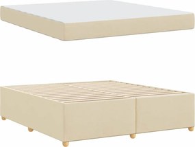 vidaXL Σκελετός Κρεβατιού με στρώμα Κρεμ 180 x 200 cm ύφασμα