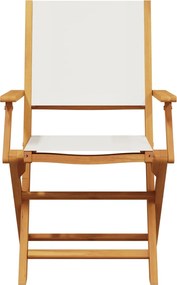 vidaXL Σετ Επίπλων Bistro 3 τεμ. Κρεμ Ύφασμα/Μασίφ Πεύκου