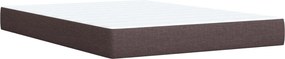 vidaXL Κρεβάτι box spring με στρώμα Σκούρο Καφέ 160 x 200 cm Ύφασμα