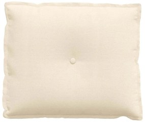 vidaXL Μαξιλάρι Πλάτης Κρεμ 60 x 50 cm Υφασμάτινο Κορντουρά