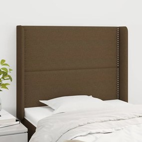 Κεφαλάρι με Πτερύγια Σκούρο Καφέ 83x16x118/128 εκ. Υφασμάτινο 3119417