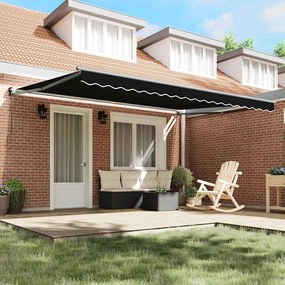 vidaXL Σκηνίτσα Αναδιπλούμενη Μαύρο 450 x 300 εκ Πολυεστέρας, Μέταλλο