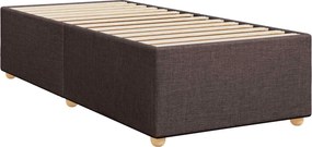 vidaXL Κρεβάτι box spring με στρώμα Σκούρο Καφέ 90 x 200 cm Ύφασμα