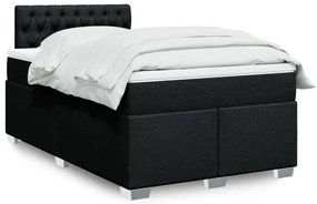 Κρεβάτι Boxspring με Στρώμα Μαύρο 120x190 εκ. Υφασμάτινο 3288136