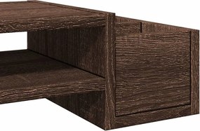 vidaXL Βάση Οθόνης με Αποθ. Καφέ Δρυς 70x27x15 εκ. Επεξεργ. Ξύλο