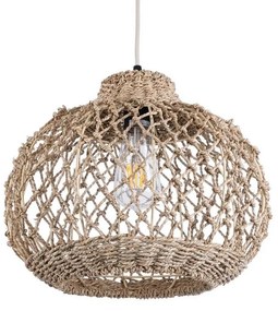 Φωτιστικό Οροφής Κρεμαστό Ecuador 02115 Boho 1xE27 IP20 35x28cm Beige GloboStar