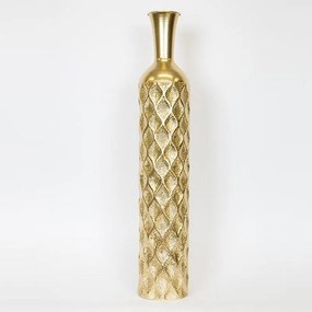 Βάζο Επιδαπέδιο Μεταλλικό 752-22012 16.5x16.5x88.5cm Gold Estheti Home Μέταλλο