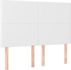 vidaXL Κεφαλάρι Κρεβατιού LED Λευκό 144x5x118/128 εκ