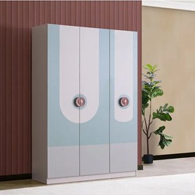 Νεανική Τρίφυλλη Ντουλάπα Μίντι Μίντ 135x55x206 cm