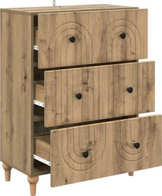 vidaXL Ντουλάπι με Συρτάρια 66 x 34,5 x 90 εκ Επεξεργασμένο Ξύλο