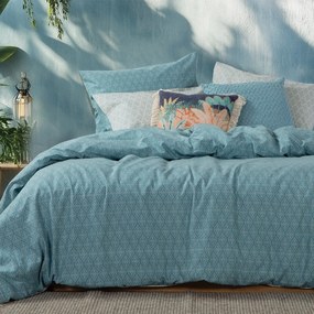Σεντόνια Μονά (Σετ) Nef-Nef Homeware Blue Sorento Γαλάζιο ΧΩΡΙΣ ΛΑΣΤΙΧΟ 170x270