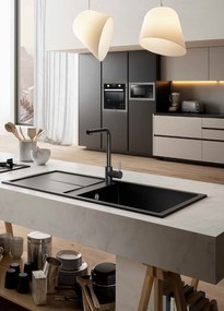 Elleci Unico 410 - Νεροχύτης Κουζίνας Γρανίτη 86x50 - Titanium