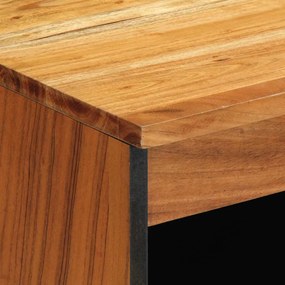 vidaXL Πλαϊνό γραφείο με ράφι Καφέ 60 x 33 x 75 cm Μασίφ ξύλο ακακίας