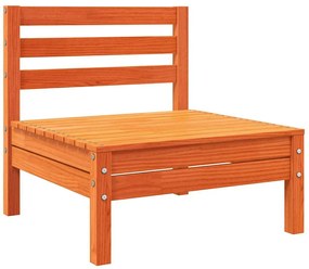 vidaXL Καναπές Κήπου Χωρίς Μπράτσα Καφέ Κεριού Μασίφ Πεύκο +Μαξιλάρια