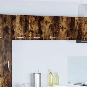 vidaXL Κρεμαστό ντουλάπι με ράφι Riga 2 pcs Καπνιστός Δρυς και Λευκό