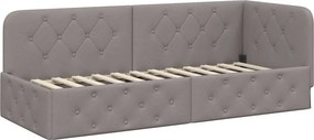 vidaXL Κρεβάτι Γωνίας Taupe 80 x 200 cm ύφασμα