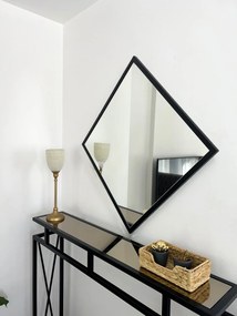 Stewehome Καθρέφτης Μαύρο Μεταλλικό Πλαίσιο 60x60 cm