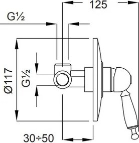 Bugnatese Oxford 6330 Bronze - Μίκτης εντοιχισμού 1 εξοδου