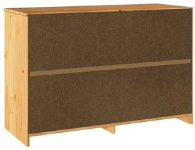 vidaXL Συρταριοθήκη με ράφι Καφέ 111 x 43 x 73.5 εκ. Μασίφ ξύλο πεύκου