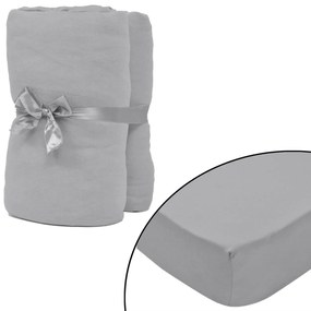 vidaXL Σεντόνια Γκρι 210 x 190 εκ Βαμβάκι