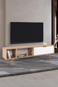 Έπιπλο Τηλεόρασης Sapphire Δρυς / Λευκό REFA 160x35x18