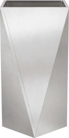 vidaXL Γλάστρα 2 pcs Ασημί 40 x 40 x 75 cm Ανοξείδωτο ατσάλι