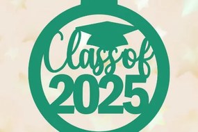 Σετ των 3 Intra απο ξύλο plywood 3mm-4mm πάχος - Τάξη 2025 Στολίδι αποφοίτησης Δίασταση 4x4 cm INTRAFABR-110881569