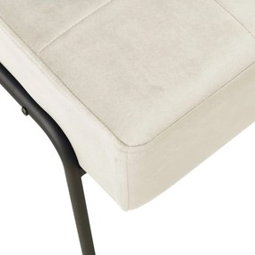 Καρέκλα Χαλάρωσης 65 x 79 x 87 Κρεμ Λευκή Βελούδινη - Κρεμ