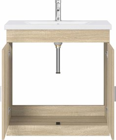 vidaXL Σετ Επίπλων Μπάνιου Sonoma Δρυς 81 x 40 x 84,5 εκ