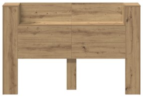 vidaXL Κρεβάτι με Κεφαλάρι με ράφι artisan δρυς Επεξεργασμένο ξύλο