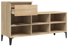 vidaXL Παπουτσοθήκη Sonoma Δρυς 102x36x60 εκ. από Επεξεργασμένο Ξύλο