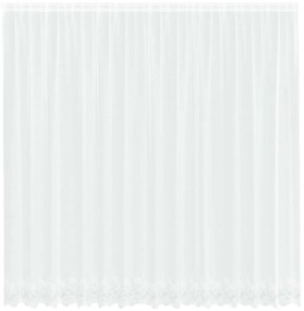 vidaXL Κουρτίνες με κουρτίνες Floral Λευκό 400 x 220 εκ. Πολυεστέρας