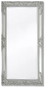 Καθρέφτης Τοίχου με Μπαρόκ Στιλ Ασημί 100 x 50 εκ.