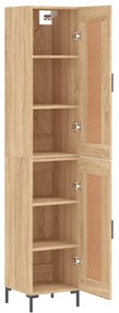 vidaXL Μπουφές Sonoma δρυς 34,5 x 34 x 180 εκ. από Επεξεργασμένο Ξύλο