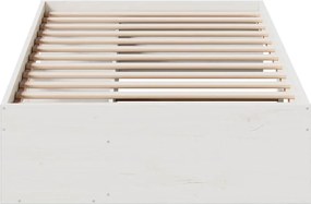 vidaXL Κρεβάτι ημέρας χωρίς στρώμα Λευκό 75x190 cm Στερεό ξύλο πεύκο
