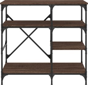 vidaXL Ραφιέρα Κουζίνας Καφέ Δρυς 90x40x84 εκ. Επεξ. Ξύλο &amp; Μέταλλο