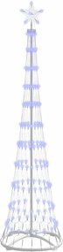 vidaXL LED Χριστουγεννιάτικο Δέντρο Μπλε 190 cm Μέταλλο