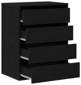 vidaXL Συρταριέρα Μαύρη Δρυς 60x41x76 εκ Επεξεργασμένη Ξυλεία