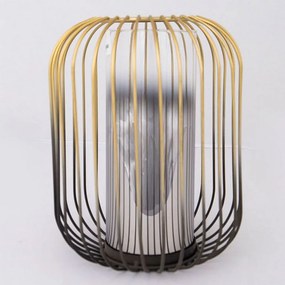Κηροπήγιο Μεταλλικό 752-24053 20x26cm Gold-Black Estheti Home Μέταλλο