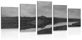 Εικόνα 5 μερών ασπρόμαυρο τοπίο - 200x100