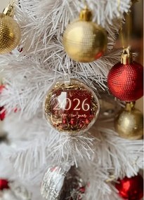 Stewehome Χριστουγεννική μπάλα δέντρου “2026 Happy New Year” χρυσό