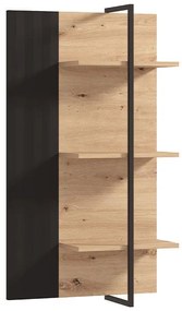 Ράφι τοίχου Vandea ZP3P Artisan Oak - Mαύρο Μάτ 58x19x105 εκ. 58x19x105 εκ.