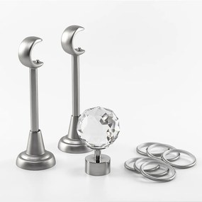 Κουρτινόβεργα μονή twist Cristal 25/19 – χρώμιο ματ - 320 cm