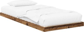 vidaXL Κρεβάτι δαπέδου Παλιό ξύλο 100 x 200 cm Επεξεργασμένο ξύλο