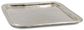 Διακοσμητικός Δίσκος Rim 013726 44x44x2,5cm Silver Αλουμίνιο